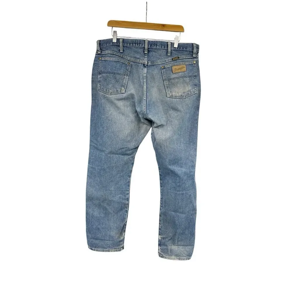 Wrangler George Straight Cowboy Cut Jeans Stained Well Worn 38X32